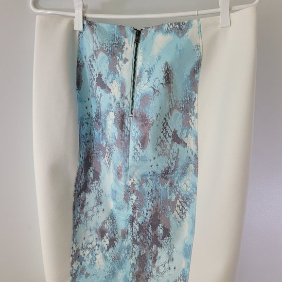 T Tahari Mixed Media Pencil Skirt - Picture 2 of 7